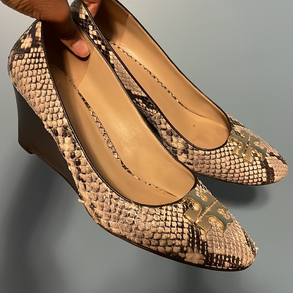 Tory Burch Snakeskin Wedge